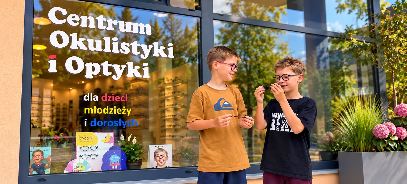 Banner Centrum Okulistyki i Optyki na Sołaczu